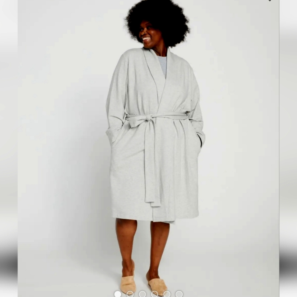 Universal Standard Light Gray Cozy Robe NO BELT